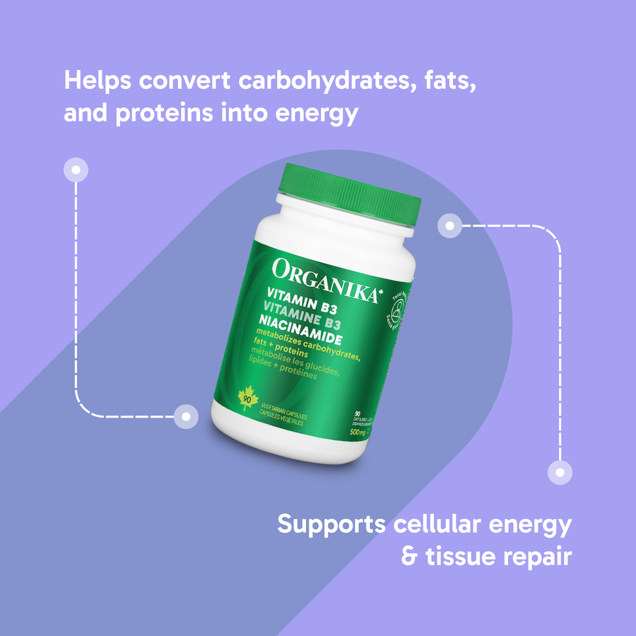 【清倉特賣】Organika 維生素B3菸鹼醯胺,90粒膠囊,提高新陳代謝 有效期至2029年5月
