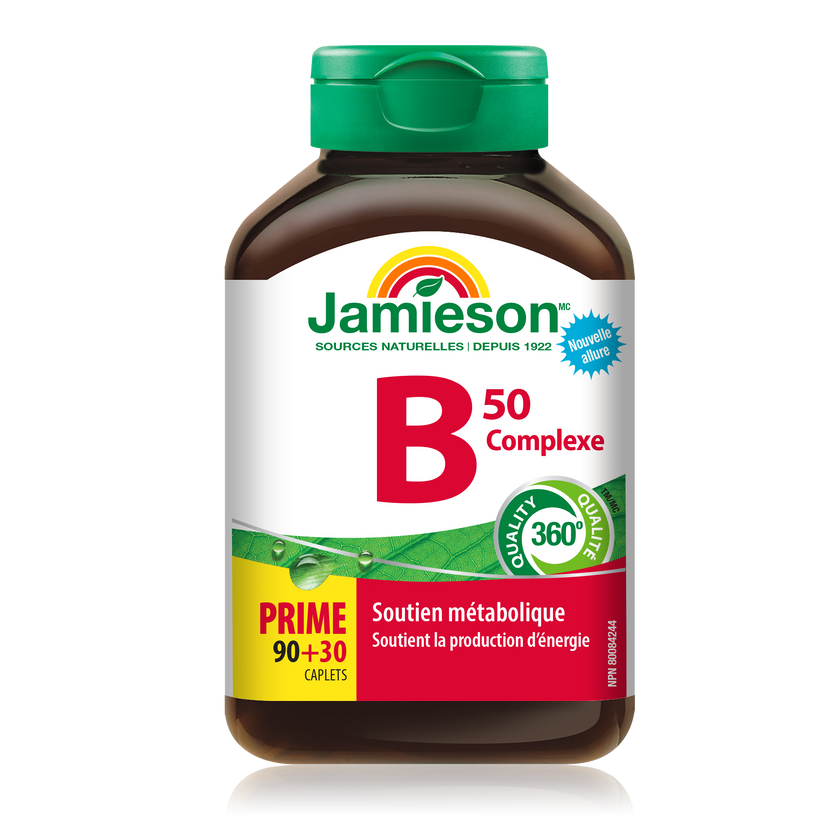 Jamieson 緩解壓力 維生素B 50,加量裝,90+30粒