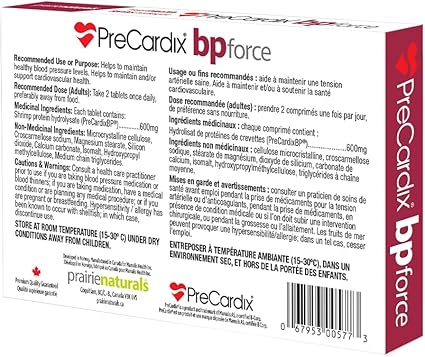 Prairie Naturals PreCardix BP Force 血壓和心血管健康支持, 60 片