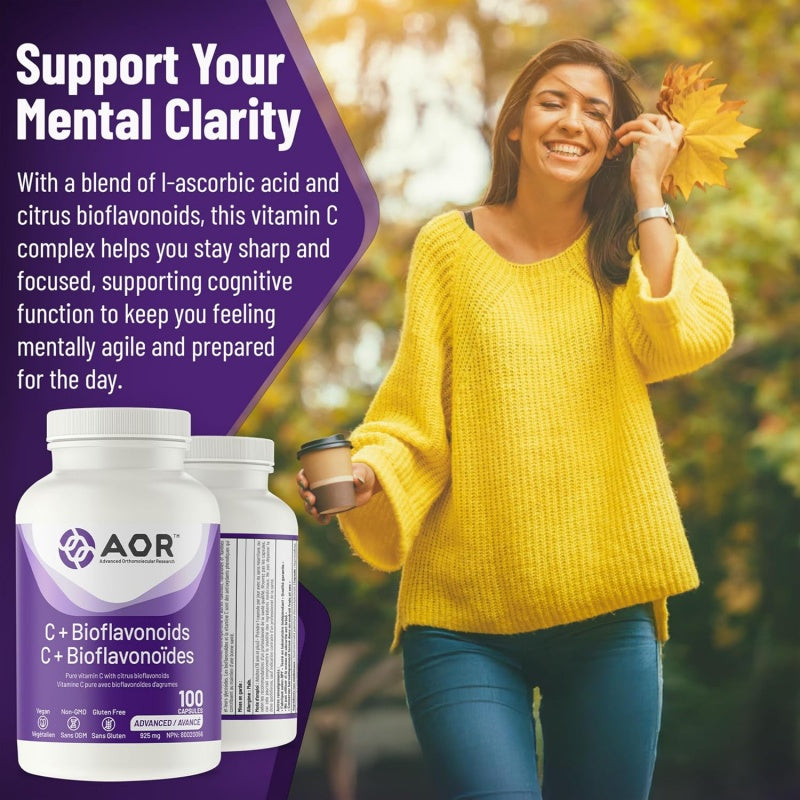 AOR Vitamin C + Bioflavonoids 100 Capsules