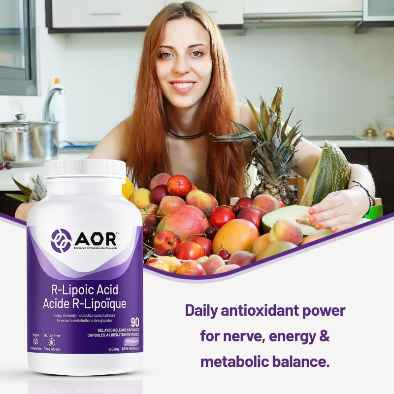 AOR R-Lipoic Acid 150mg 90 veg capsules