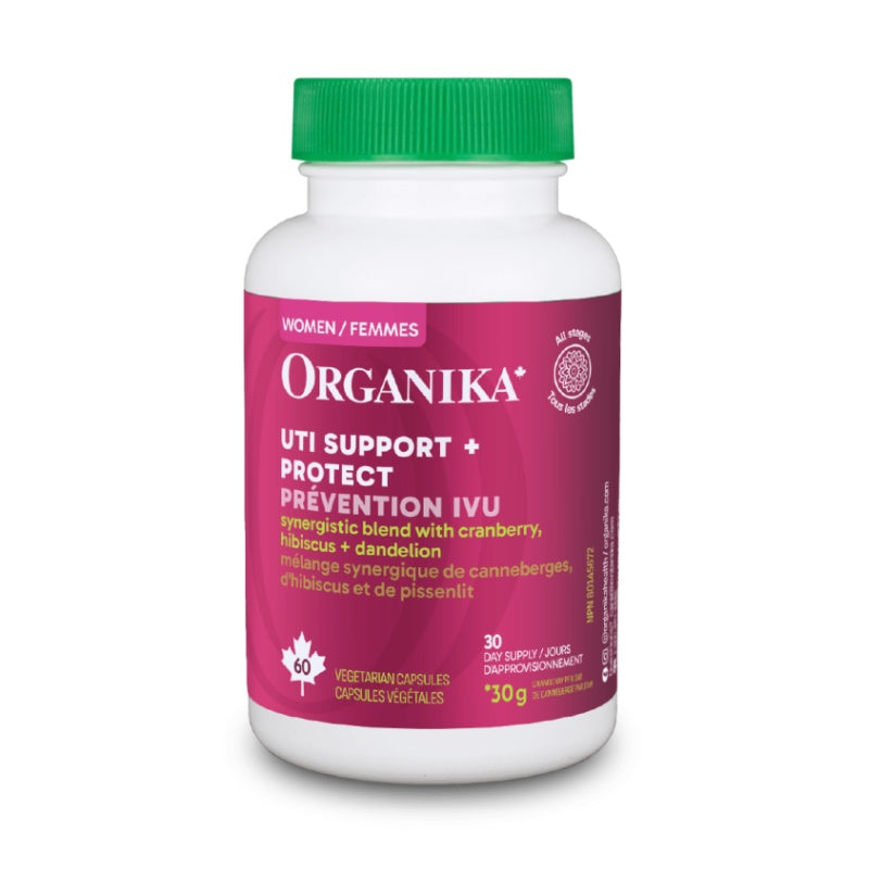 【清倉特价】Organika 尿道感染護理+保護 30克,60粒素食膠囊 到期日:2027年12月