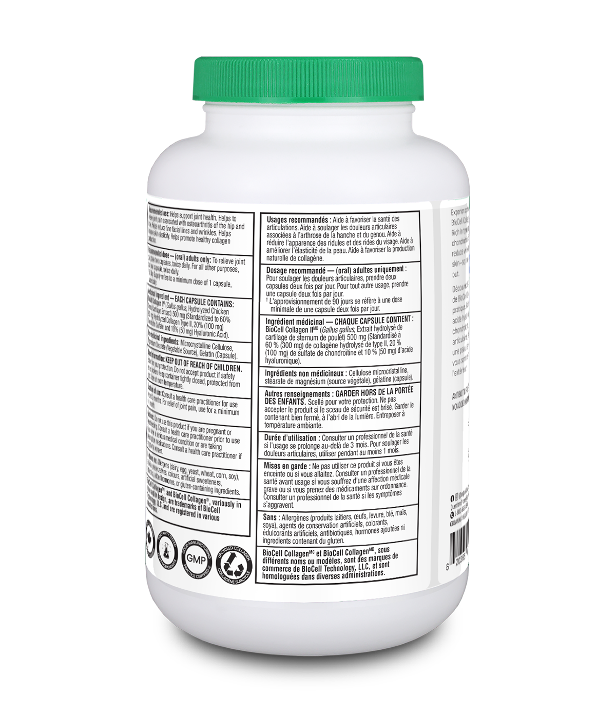 Organika Biocell Collagen HA300 500mg 180 caps