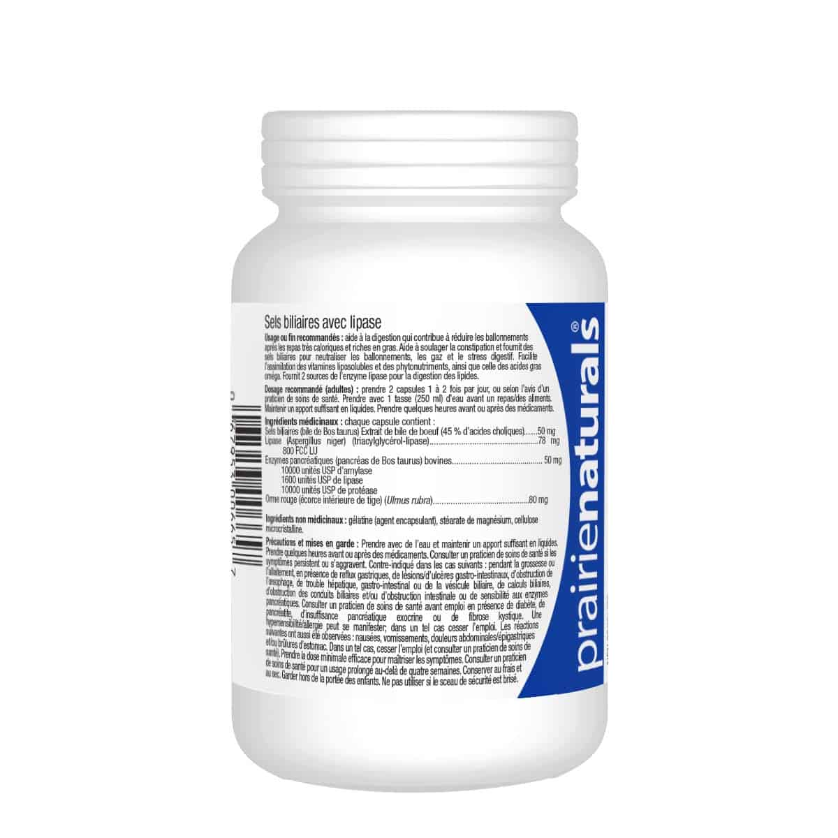 Prairie Naturals Bile-Force 脂肪消化酶,120 粒胶囊