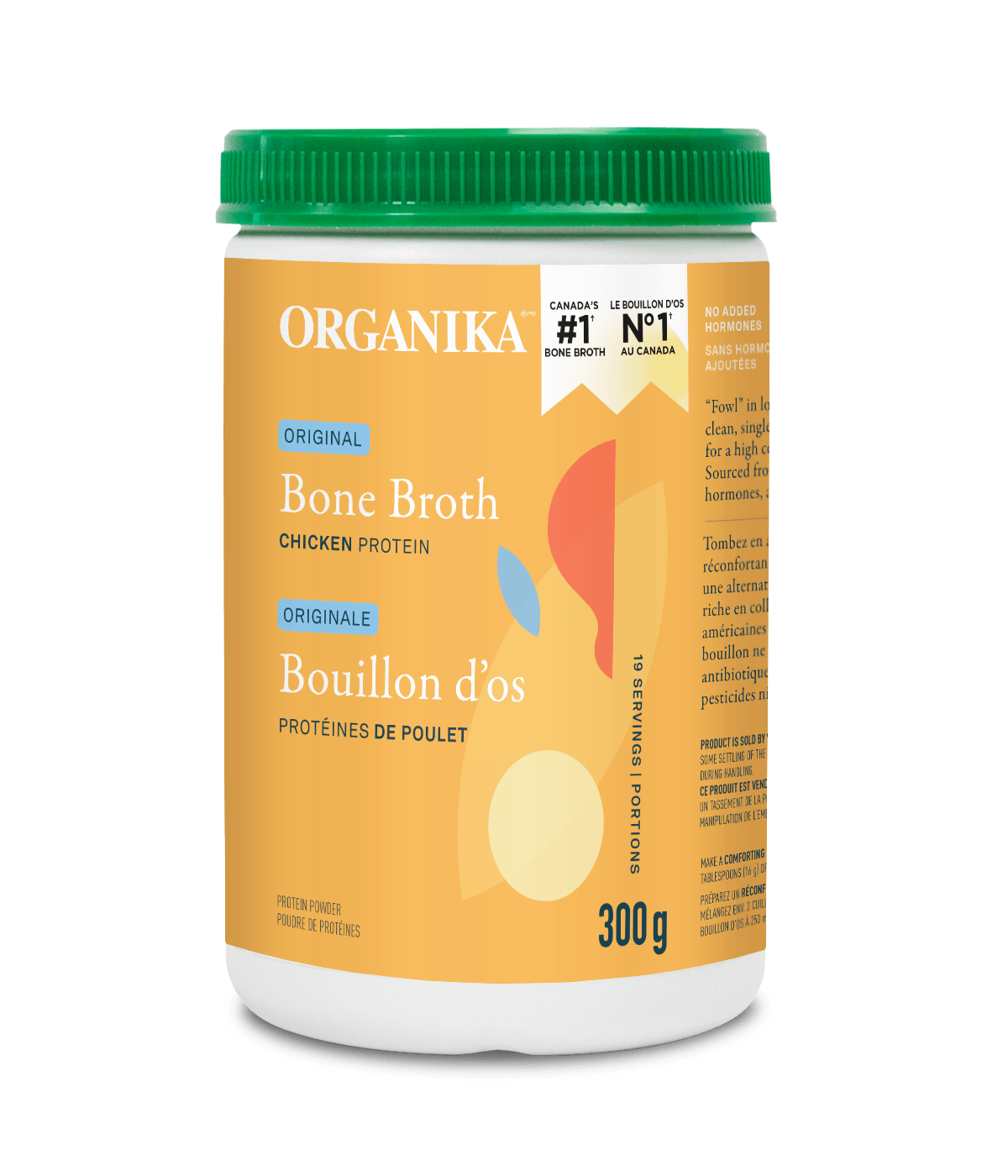 优格康 Organika Chicken Bone Broth, Original Protein Powder, 300g