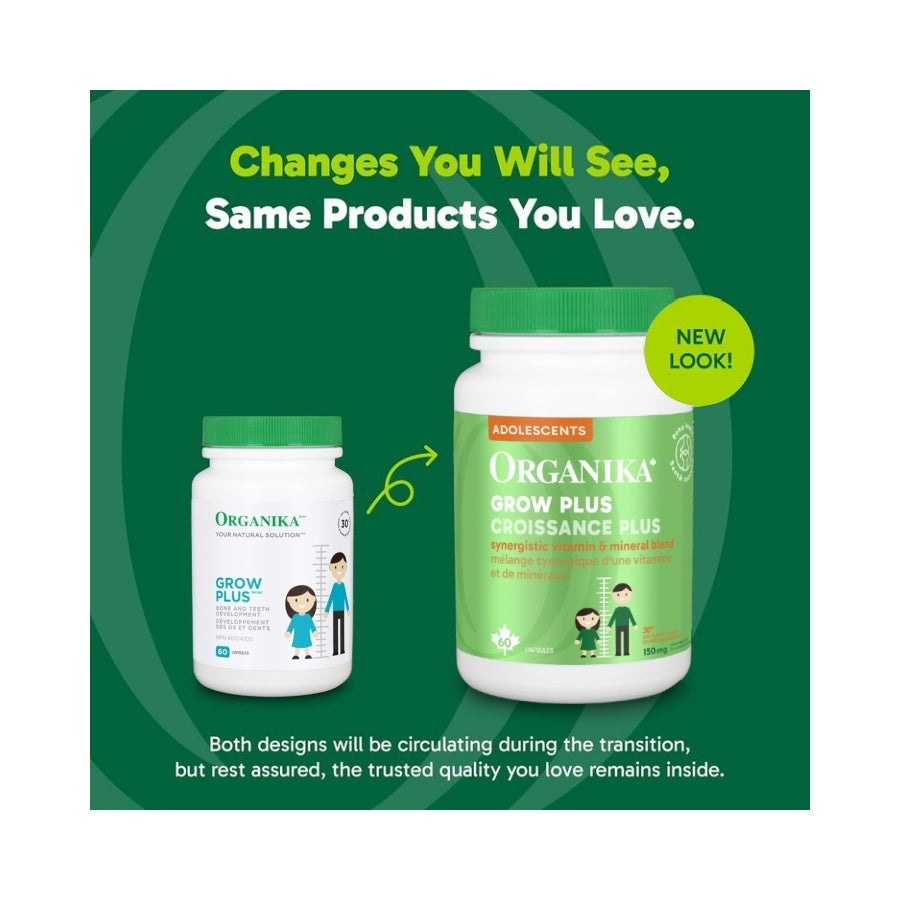 2 x Organika kids Grow Plus 60 vegetarian capsules Bundle