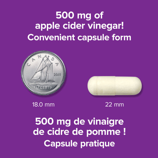 天然蘋果醋500毫克, 240 膠囊 燃脂 排毒