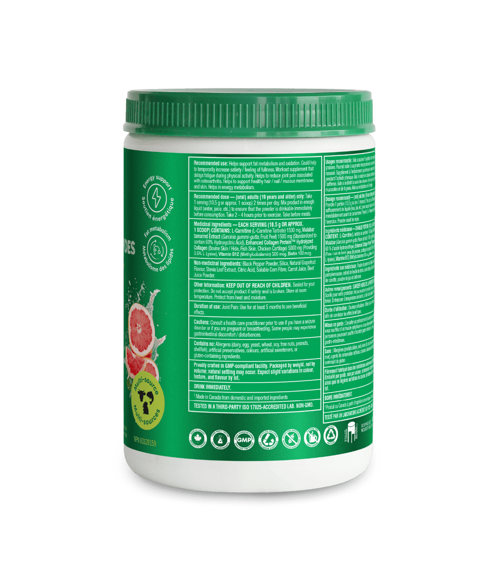 6x Organika Fat Metabolizer Powder Tangy-Sweet Grapefruit 275 g Bundle