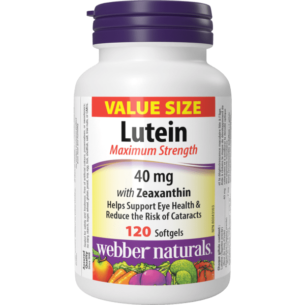 Webber Naturals 叶黄素与玉米黄素 强效型,40毫克,(优惠装120粒)
