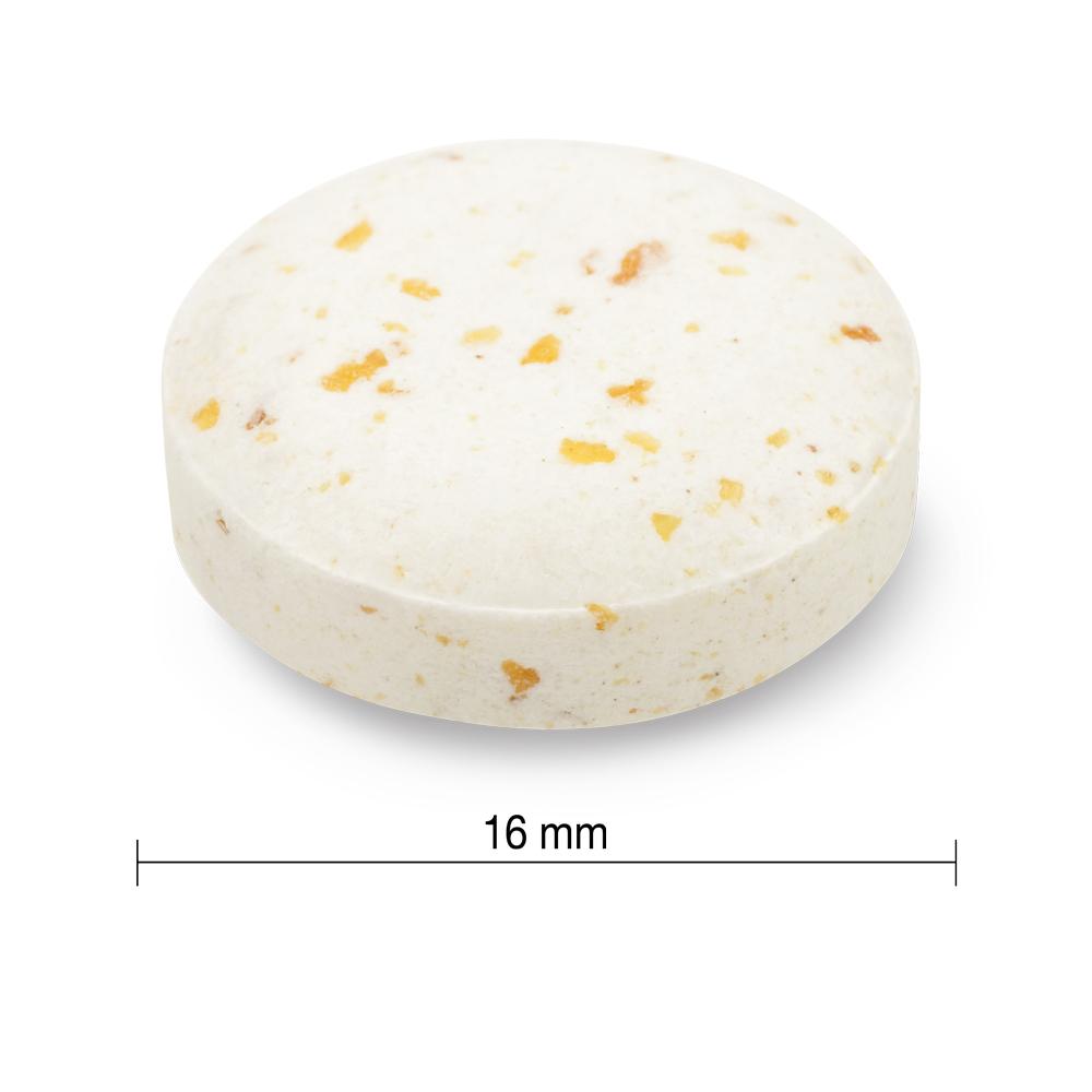 健美生 Jamieson Vitamin C, 500 mg, Tangy Orange chewable tablet 16 mm in diameter