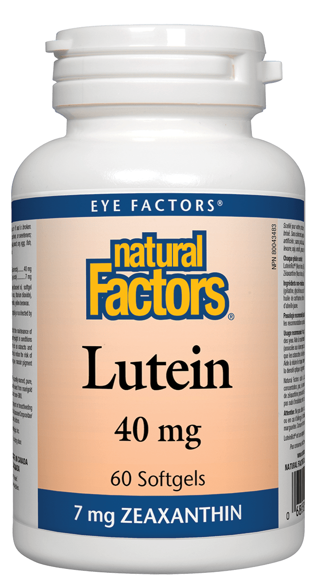 然自自然 Natural Factors Lutein 40 mg 60 softgels Canadian label