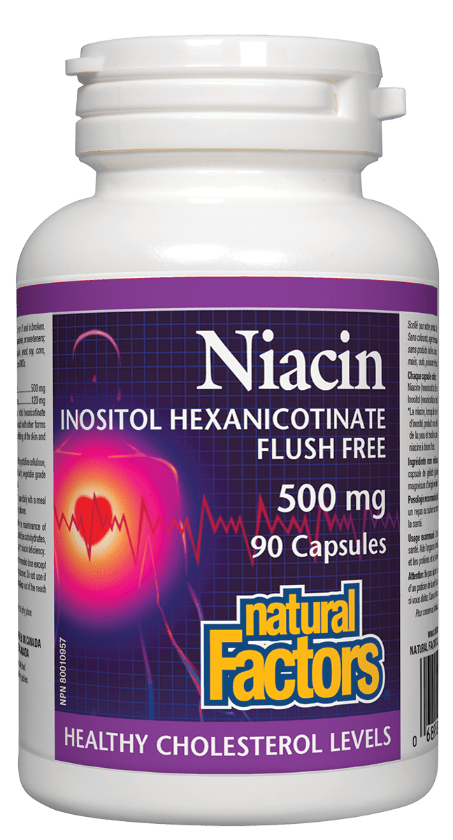然自自然 Natural Factors No Flush Niacin 500 mg 90 capsules
