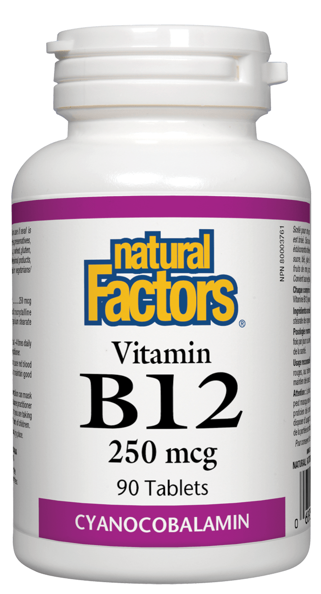 然自自然 Natural Factors B12 250mcg 90 tablets