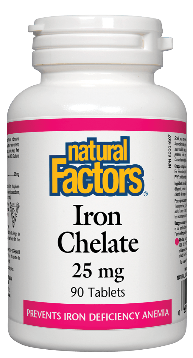 Natural Factors 鐵螯合補充劑,25毫克,90片