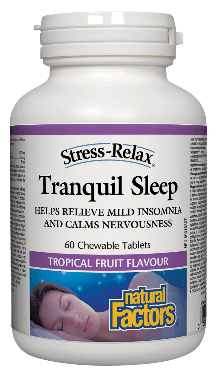 Natural Factos Stress-Relax™ Tranquil Sleep, 60 chewable tabs
