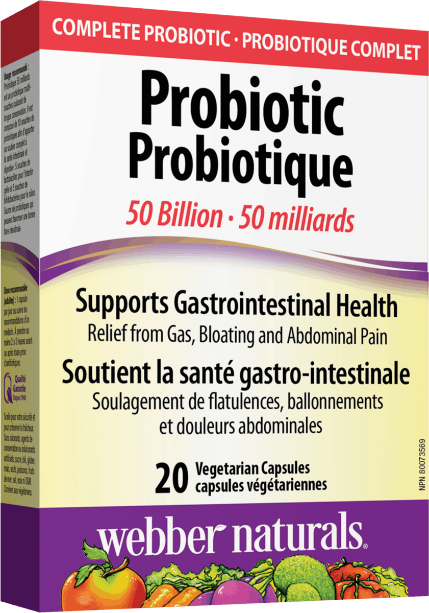 Webber Naturals Probiotic 50 Billion 20 veg capsules