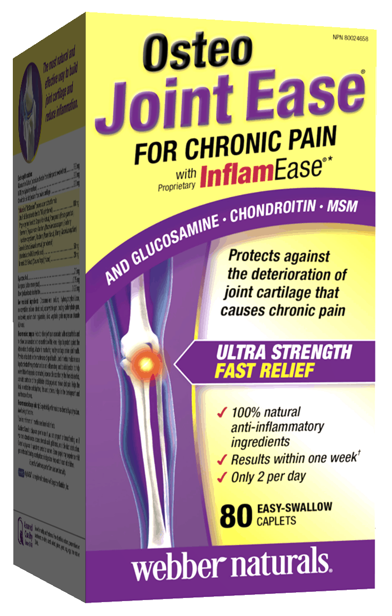 Osteo Joint Ease™InflamEase™緩解炎症 - 維骨力+軟骨素+MSM, 80粒易吞片