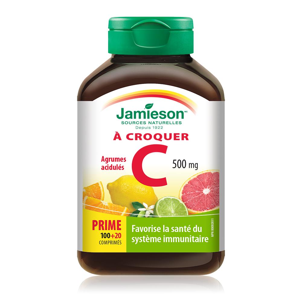 Jamieson Vitamin C, 500 mg, Citrus 100 tablets + 20 FREE BONUS