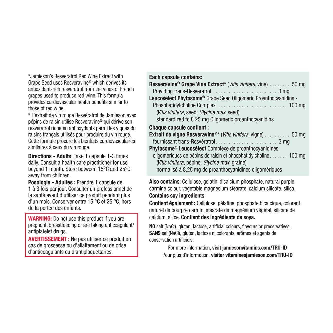 Jamieson Resveratrol 30 capsules