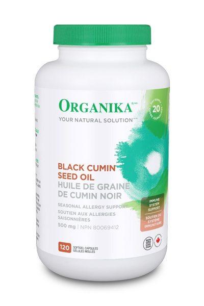 优格康 Organika Black Cumin Seed Oil 500 mg, 120 softgels