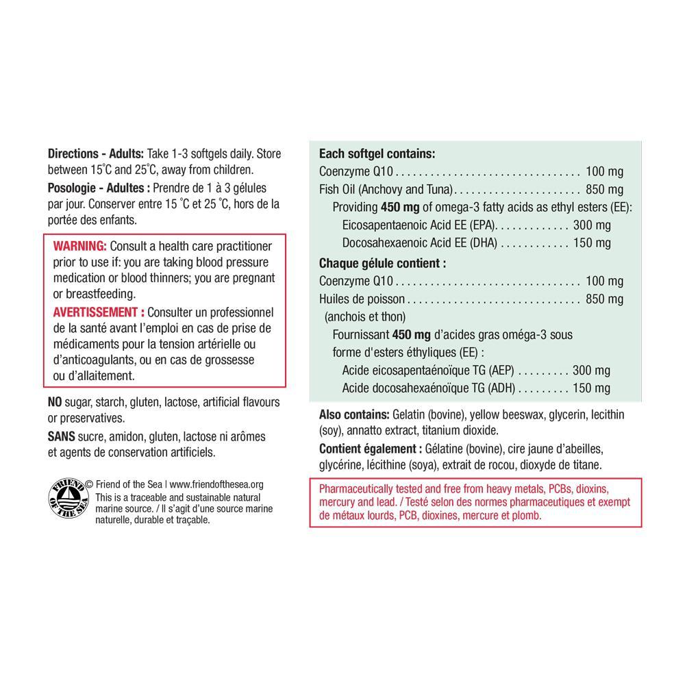 健美生 Jamieson CoQ10 with Omega-3 30 softgels ingredients