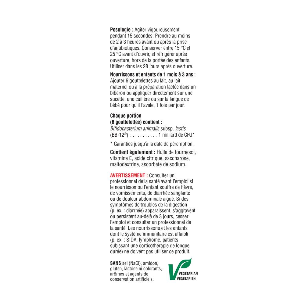 健美生 Jamieson Probiotic Baby 126 droplets information panel photo