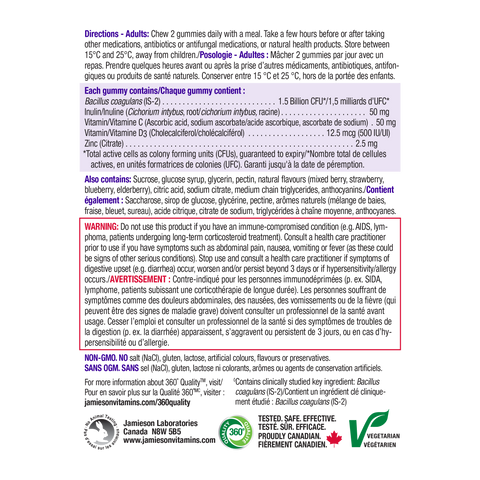 Jamieson 益生菌免疫支持软糖 70 粒