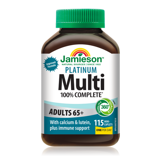 Jamieson 100% Complete Platinum Multivitamin for Adults 65+, 115 caplets Canada