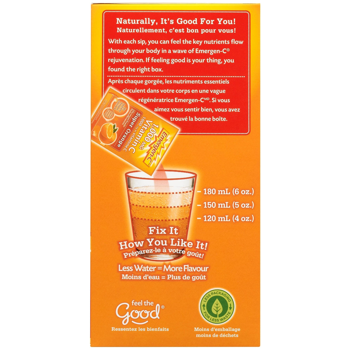 Emergen-C Vitamin C Effervescent Powder Super Orange 90 packets