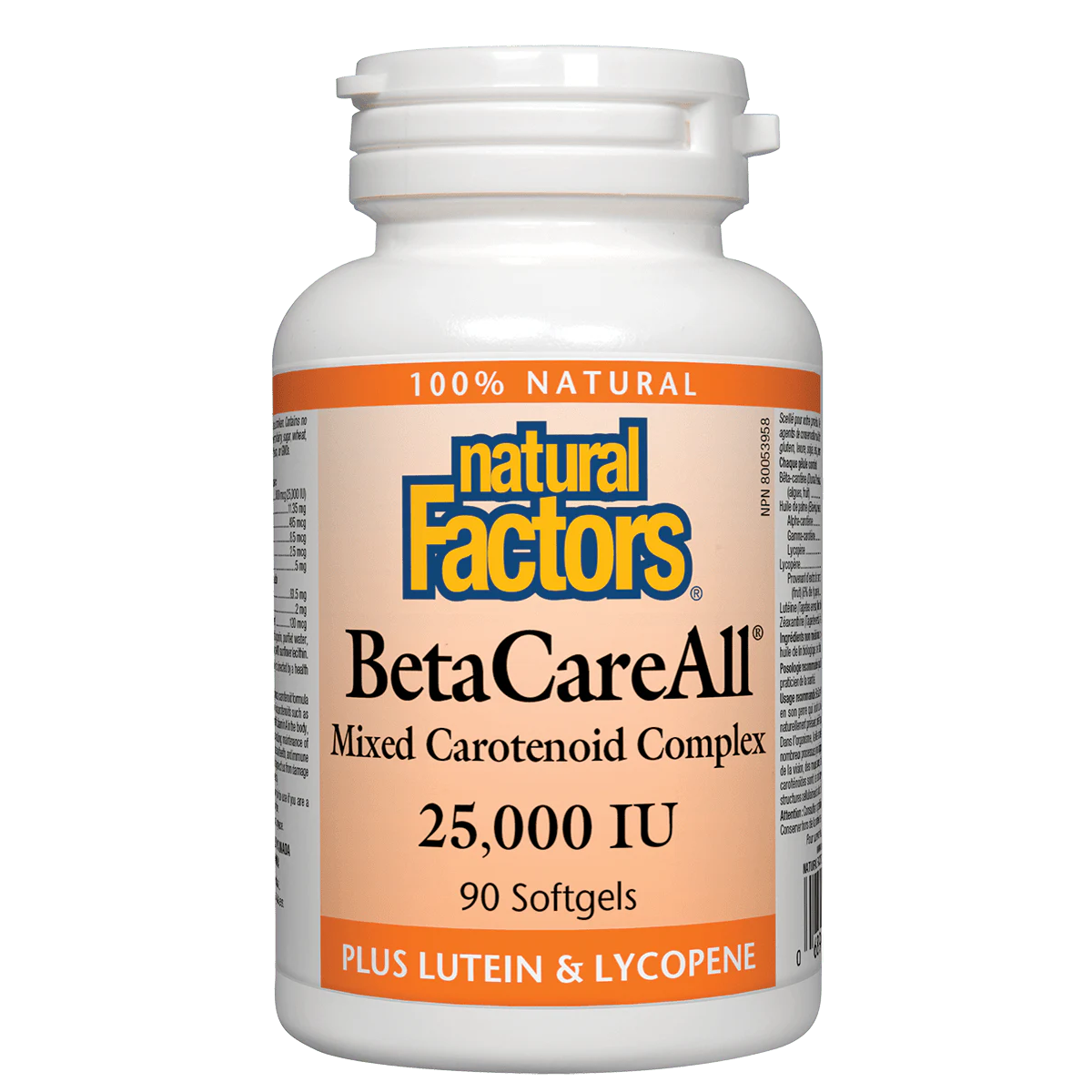Natural Factors BetaCareAll supplement bottle on a white background