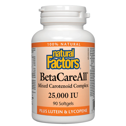 Natural Factors BetaCareAll supplement bottle on a white background