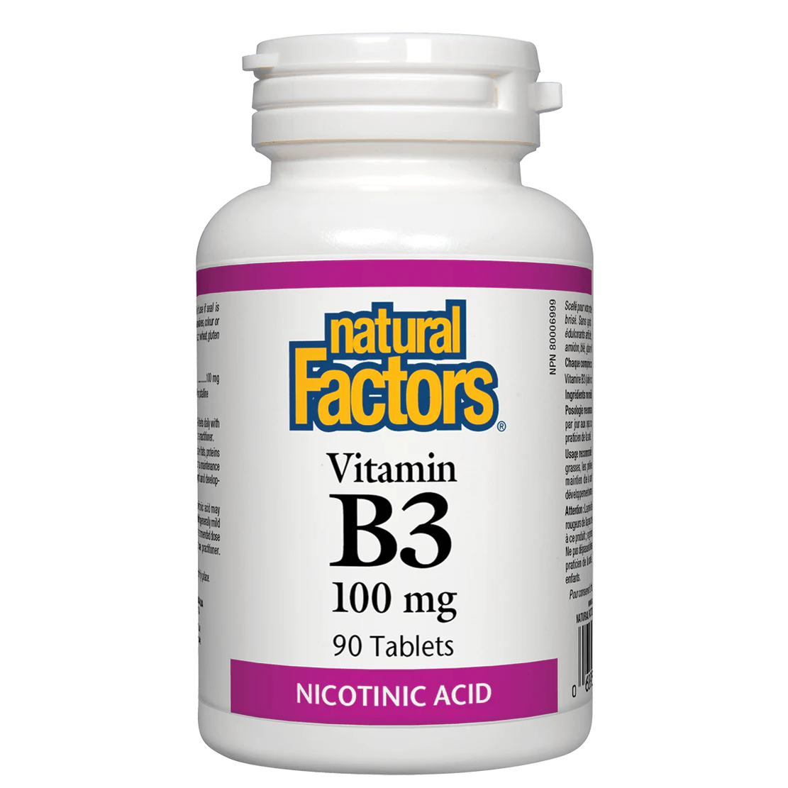 Natural Factors，维他命B3，100毫克，90片