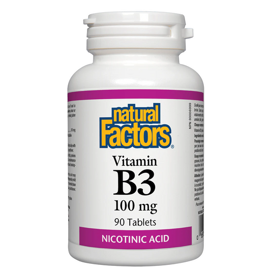Natural Factors，维他命B3，100毫克，90片