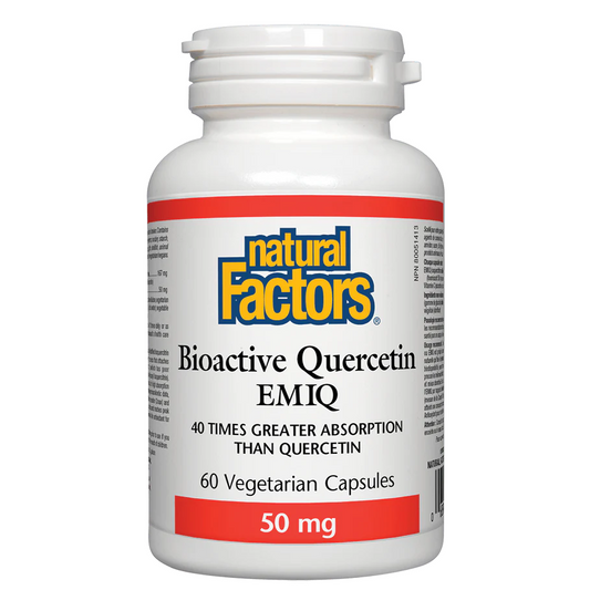 Natural Factors Bioactive Quercetin EMIQ Canadian label sold by natvd.com