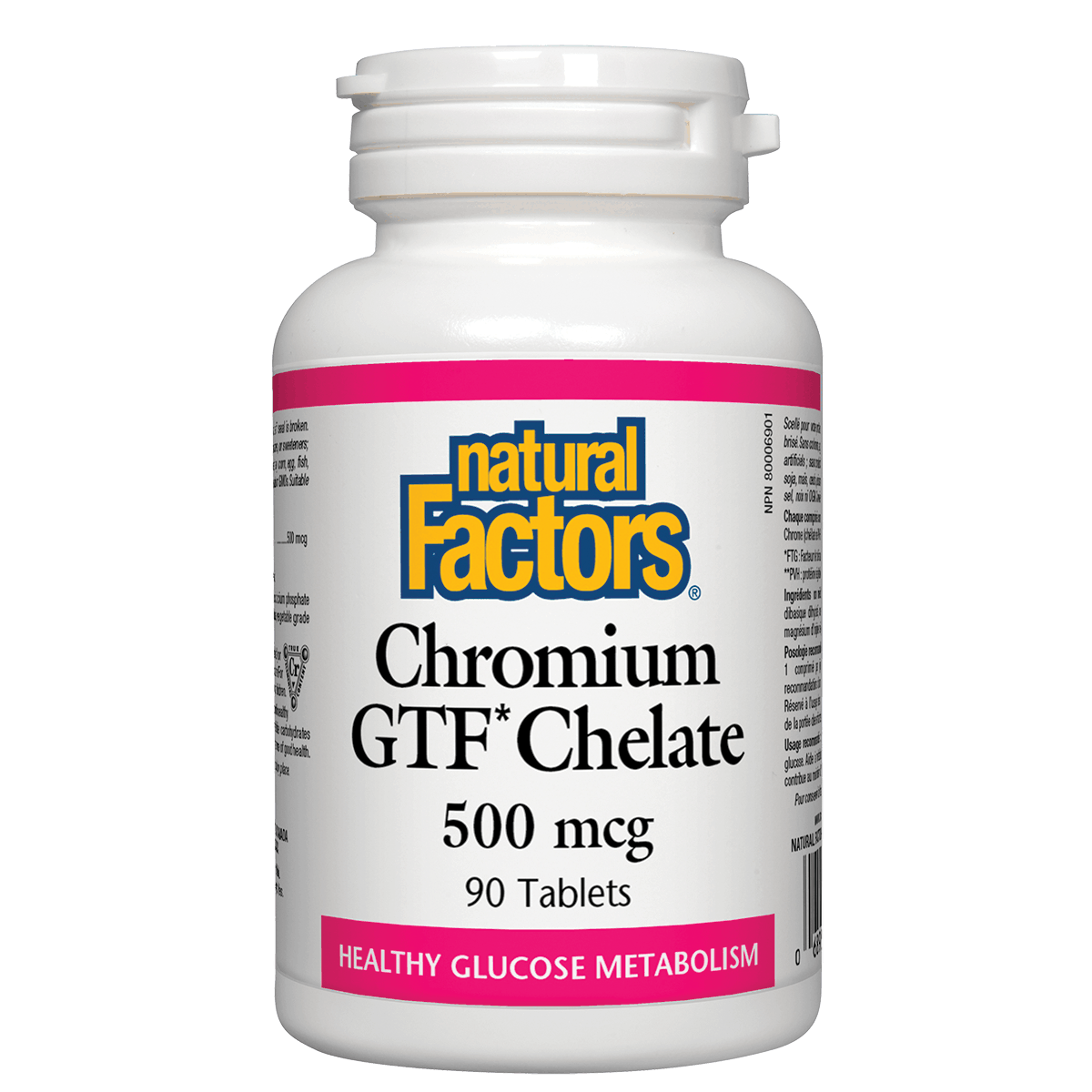 Natural Factors Chromium GTF 500 mcg