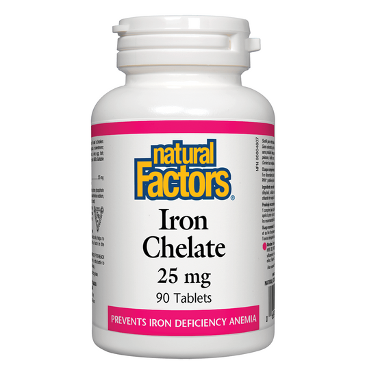 Natural Factors Iron Chelate 25 mg natvd.com