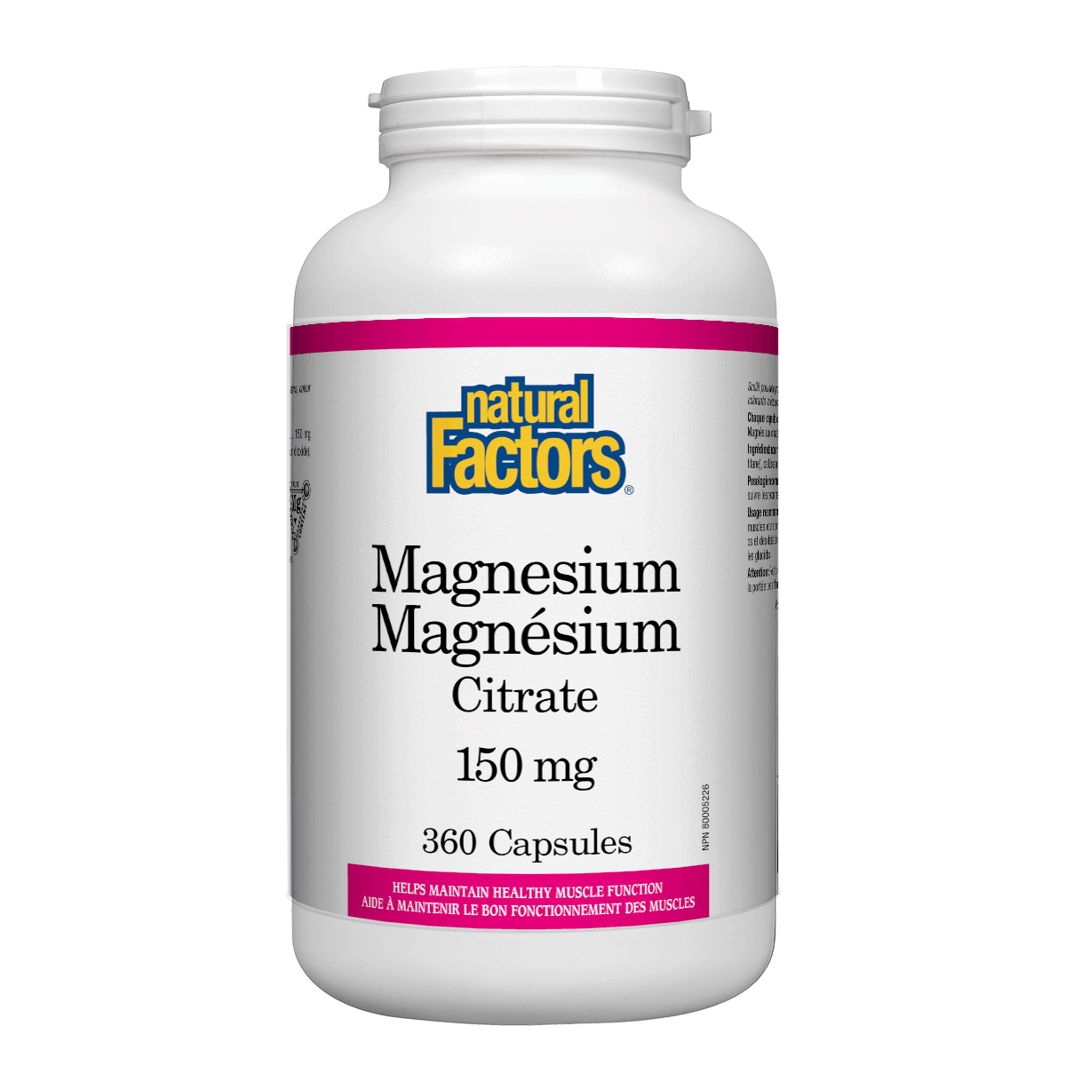Natural Factors Magnesium Citrate 150 mg, 360 caps