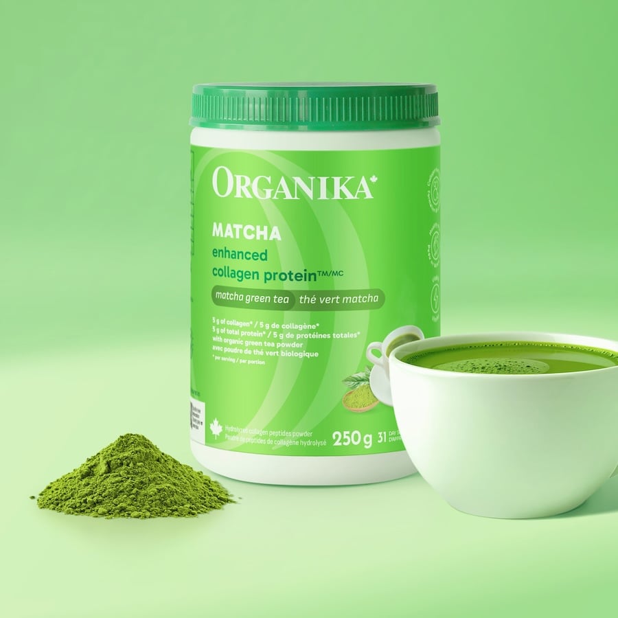 [優惠組合] 6瓶x Organika 強效膠原蛋白粉-活力抹茶口味, 250g