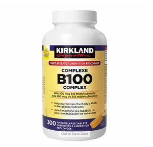 Kirkland Signature 综合维生素B100，强效定时释放，300 片