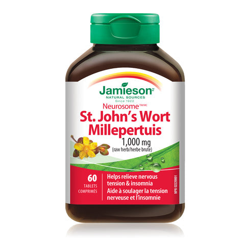 Jamieson Neurosome St. John's Wort  Millepertuis 60 tabs 健美生 bottle