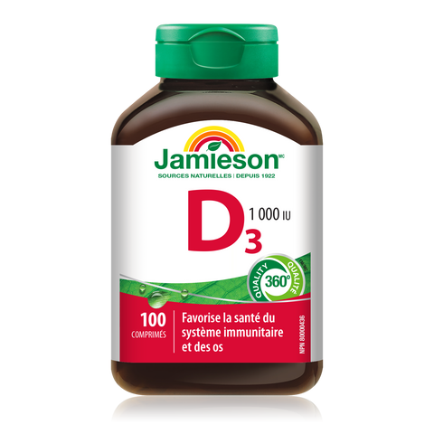 Jamieson Vitamin D3 1,000 IU 100 comprimes