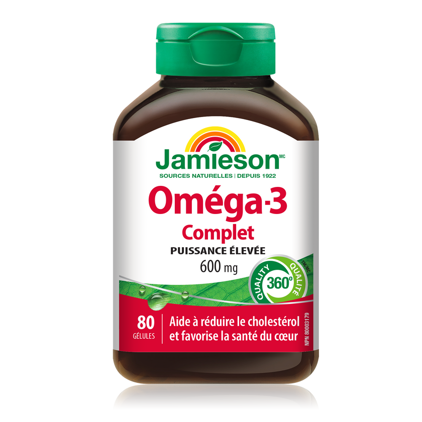 Jamieson Extra Strength Omega-3 600mg 80 softgels