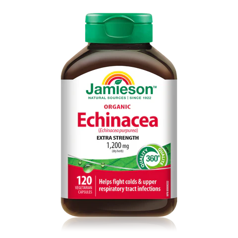 Jamieson Echinacea 1200 mg Canadian label available on natvd.com