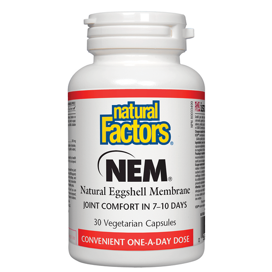 Natural Factors NEM Natural Eggshell Membrane, 500mg, 30 vcapsules