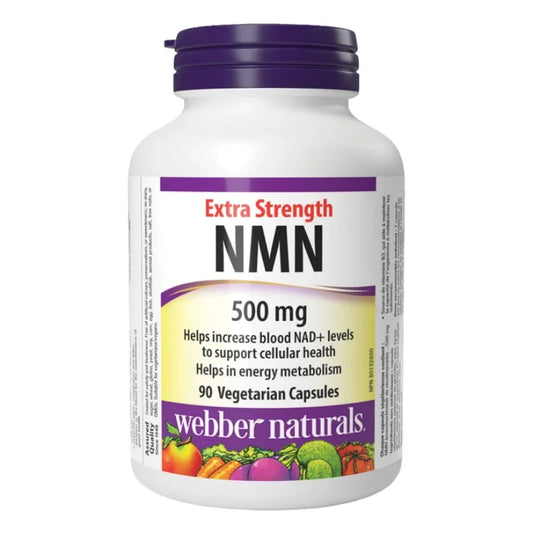 Webber Naturals NMN 500 毫克，90 粒素食膠囊 支持血液中 NAD+ 的代謝