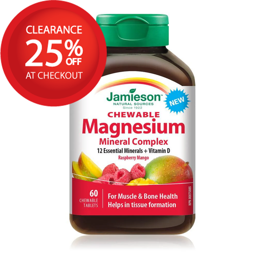 【clearance】Jamieson Chewable Magnesium Mineral Complex  60's EXP:08/2026