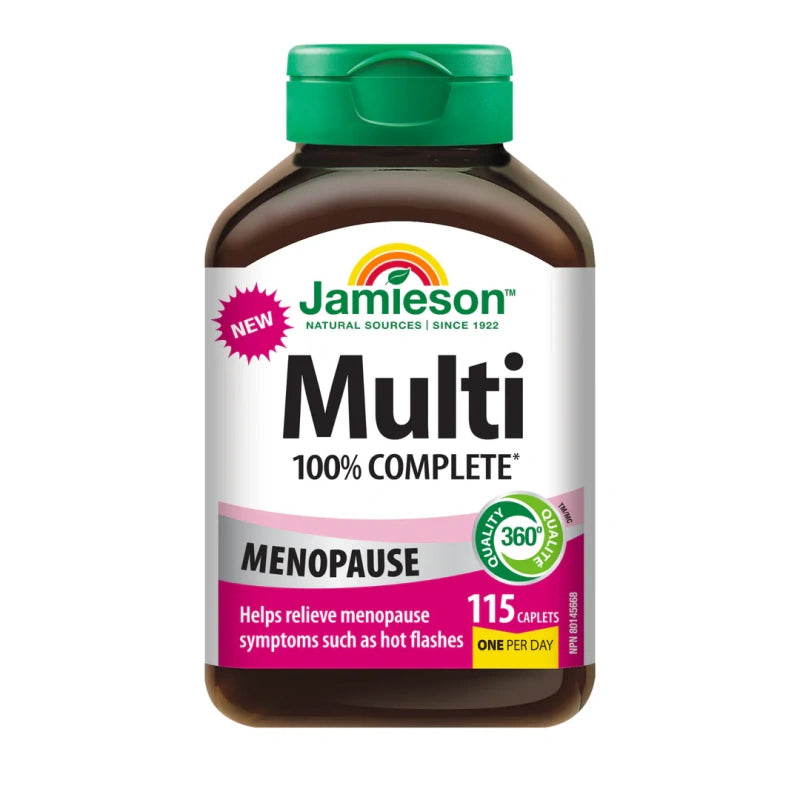 Jamieson 100% Complete Menopause Multivitamin with black cohosh and chaste tree berry