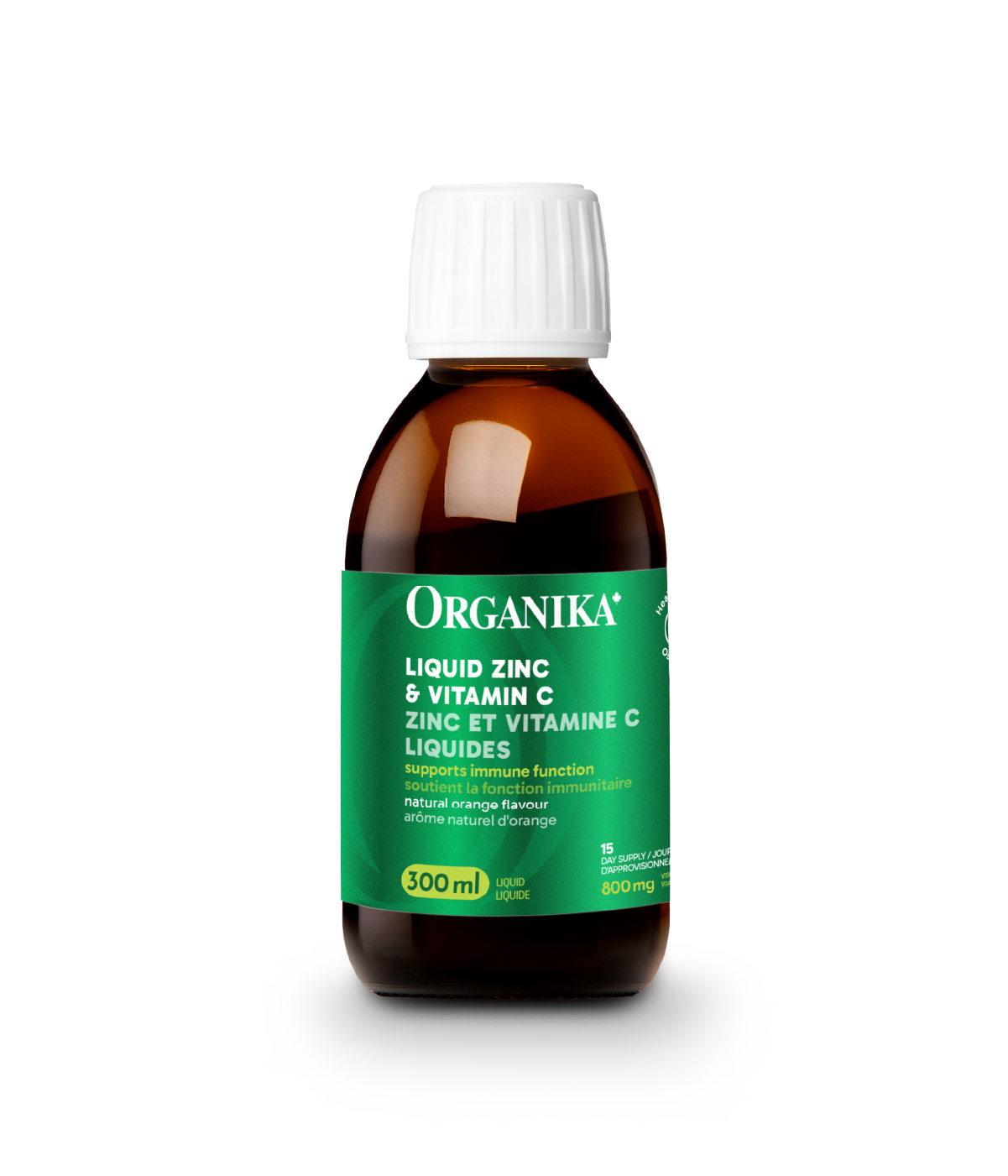 [優惠組合] 6瓶x Organika 增強免疫力液體鋅和維生素 C，300 毫升