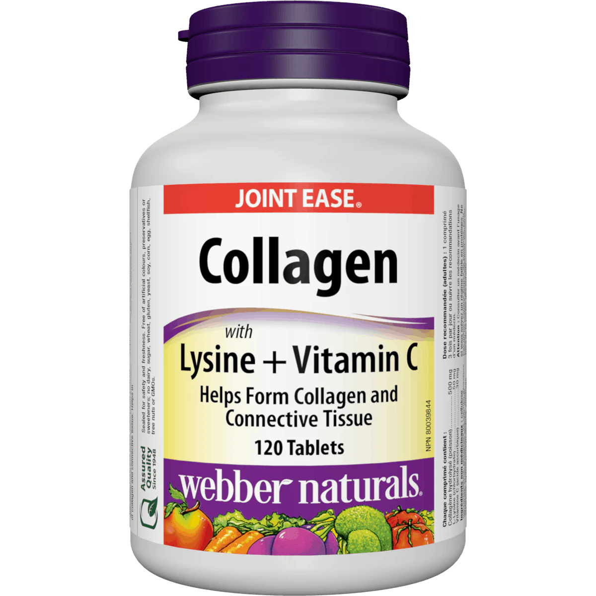 Webber Naturals Collagen supplement bottle with purple cap on a white background