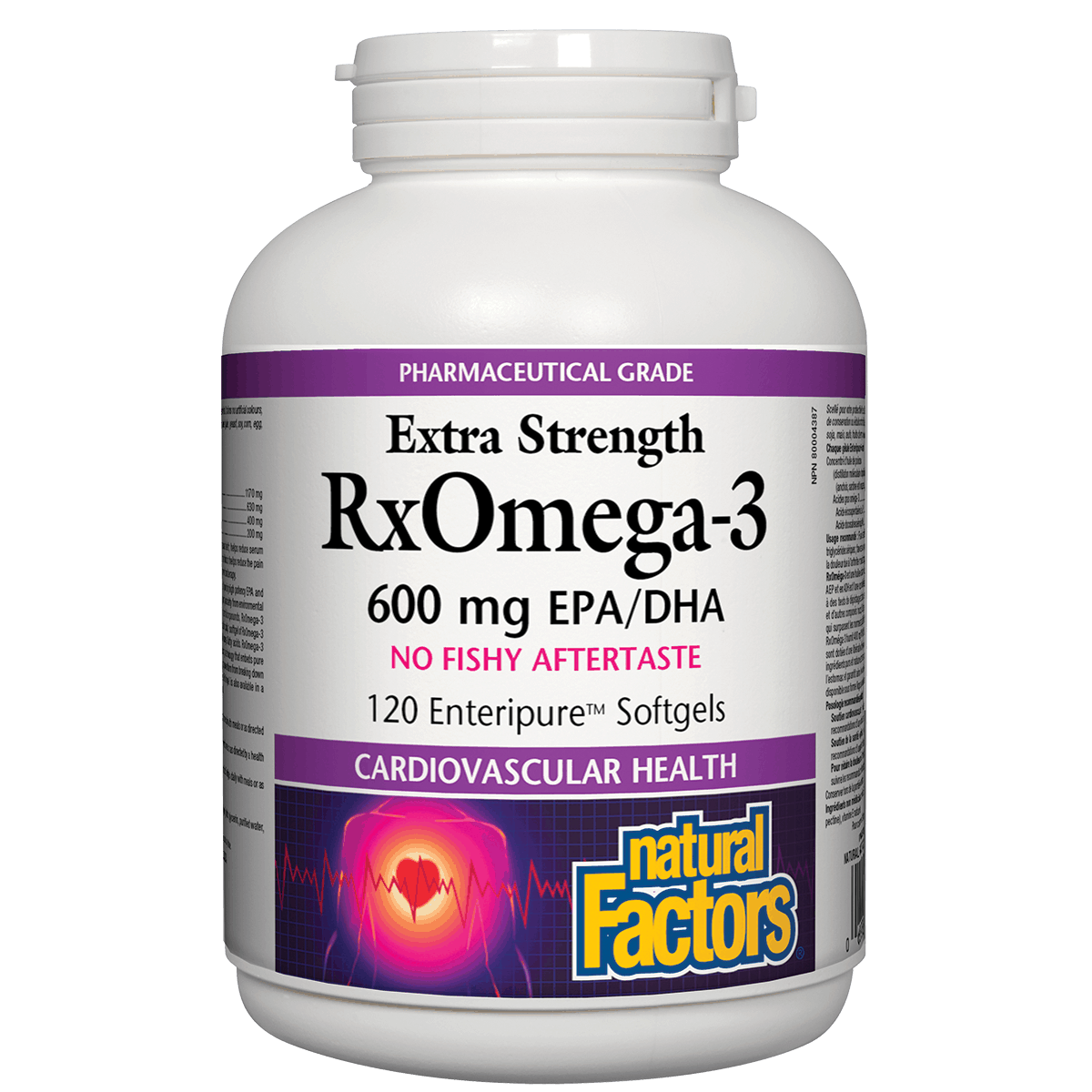 Natural Factors RxOmega-3 Factors, Extra Strength, 120 softgels